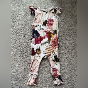 Posh Peanut Rose and Cream Floral Romper